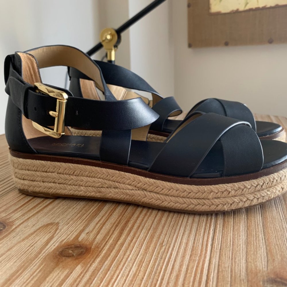 Michael Kors Darby Vachetta Leather Sandals
